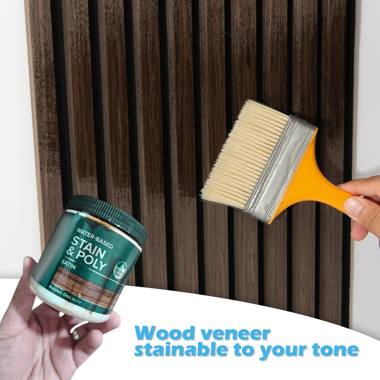 Art3d 2-Pack 108" x 12" Acoustic Wood Panels for Wall, Soundproof Wood Slat Panel for Wall and Ceiling, 3D Fluted Sound Absorbing Paneling for Interior Wall Decor, Living Room, Bedroom - Walnut Art3d