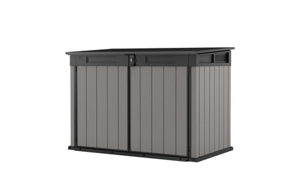 Keter Premier Jumbo 6.2 x 4.3 ft. Outdoor Resin Horizontal Storage Shed for Outdoor Yard and Garbage Bin Storage