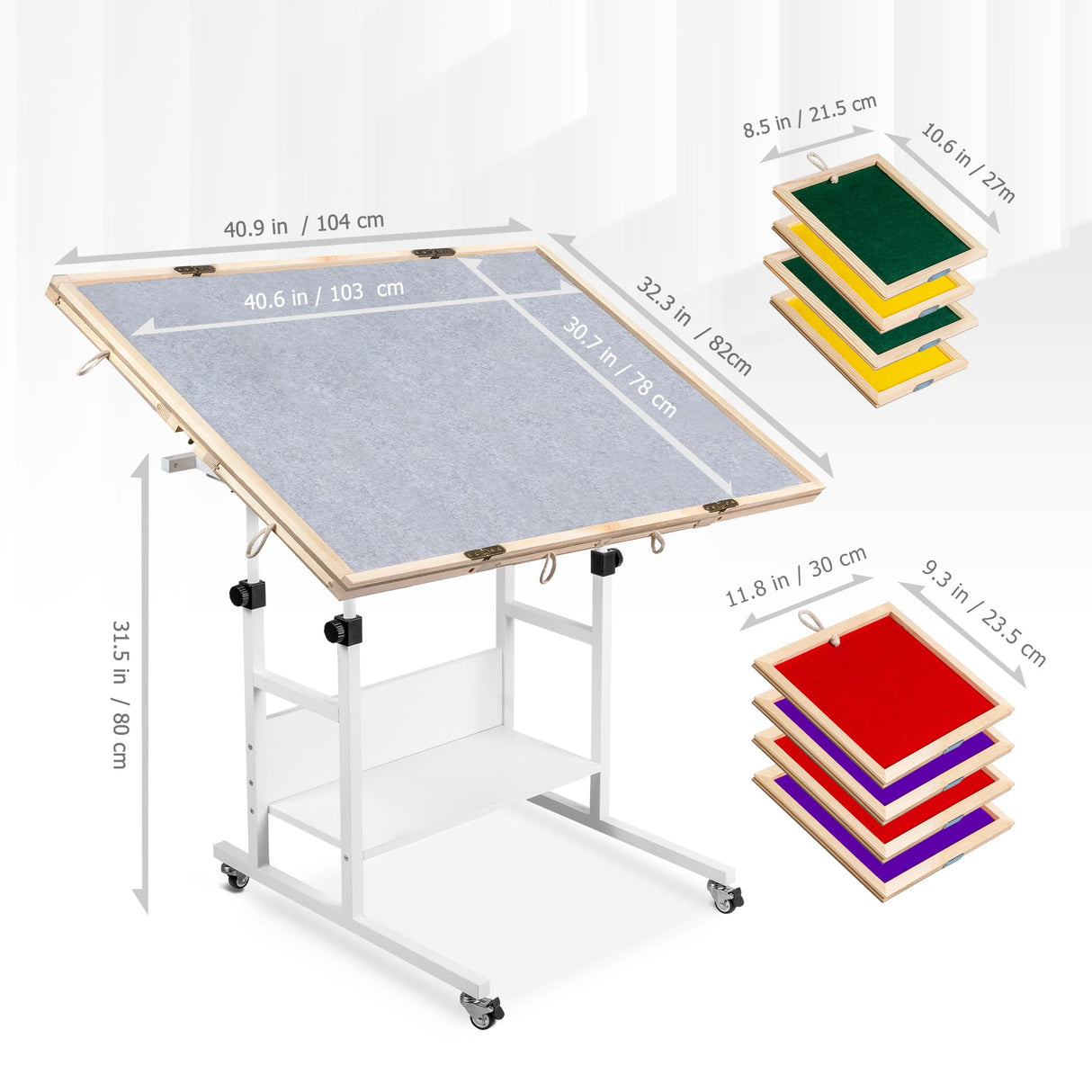 Becko US 2000 Piece Tilting & Rotating Jigsaw Puzzle Table with 8 Drawers & Cover, Foldable Puzzle Board with 5 Tilt Angles & Height Adjustment, Puzzles Storage, for 2000 Pieces Jigsaw Puzzles Becko US
