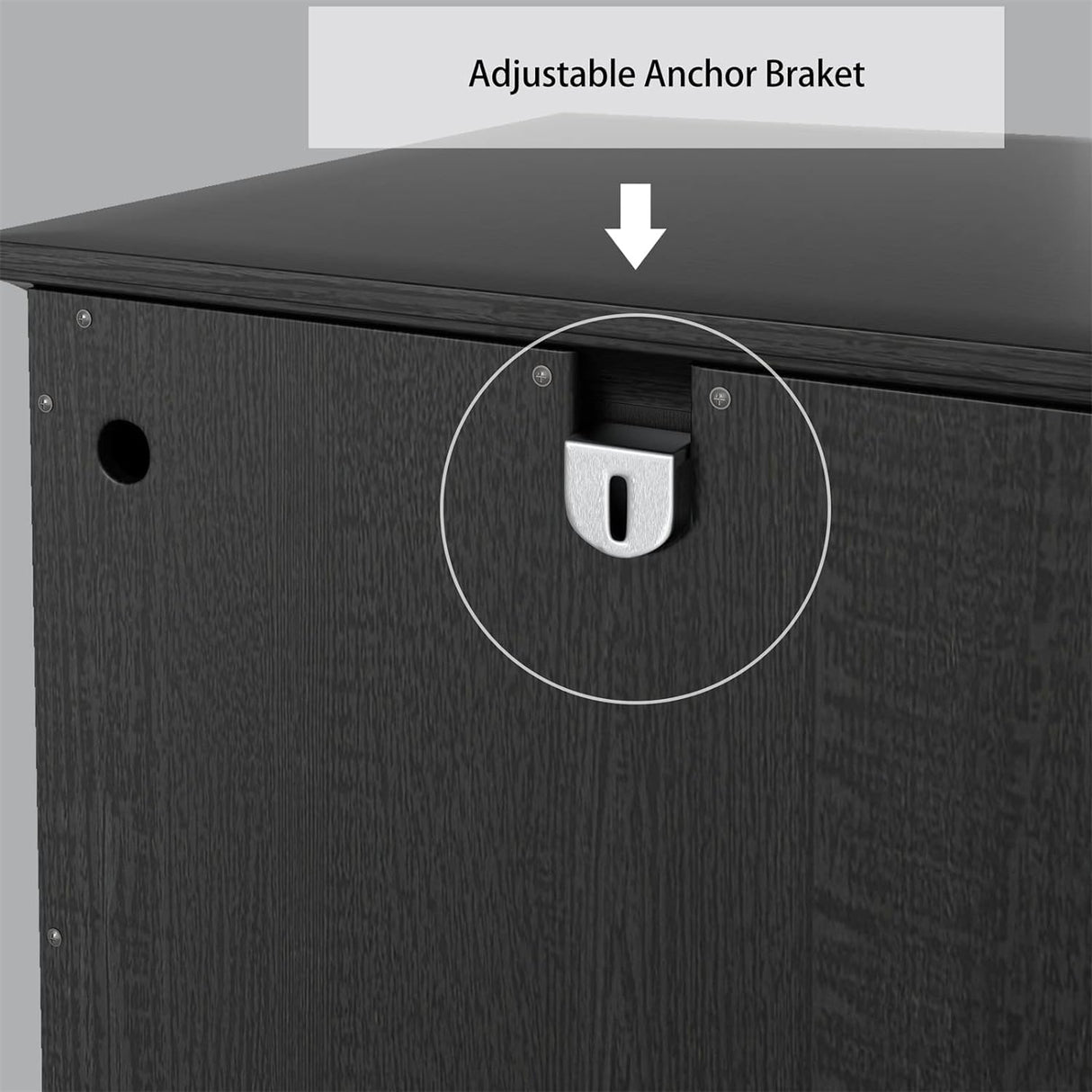 Smhxo Tilt Out Trash Cabinet, Wooden Freestanding Trash Cabinet with Deodorising Function, 10 Gallons Hidden Laundry Sorter Cabinet, Black Smhxo