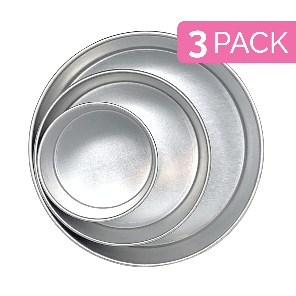 Aunt Shannon's Kitchen Tall Round Cake Pans - 4-inch, 6-inch, 8-inch Cake Pan Set for 3-Tiered Cake - Aluminum Cake Pans Sets for Baking Wedding or Birthday Cakes and More Aunt Shannon's Kitchen