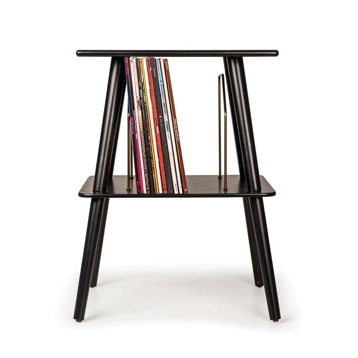 Crosley Manchester Record Player Stand, Media Console with Vinyl Storage, Modern Home Organizer, Black Crosley