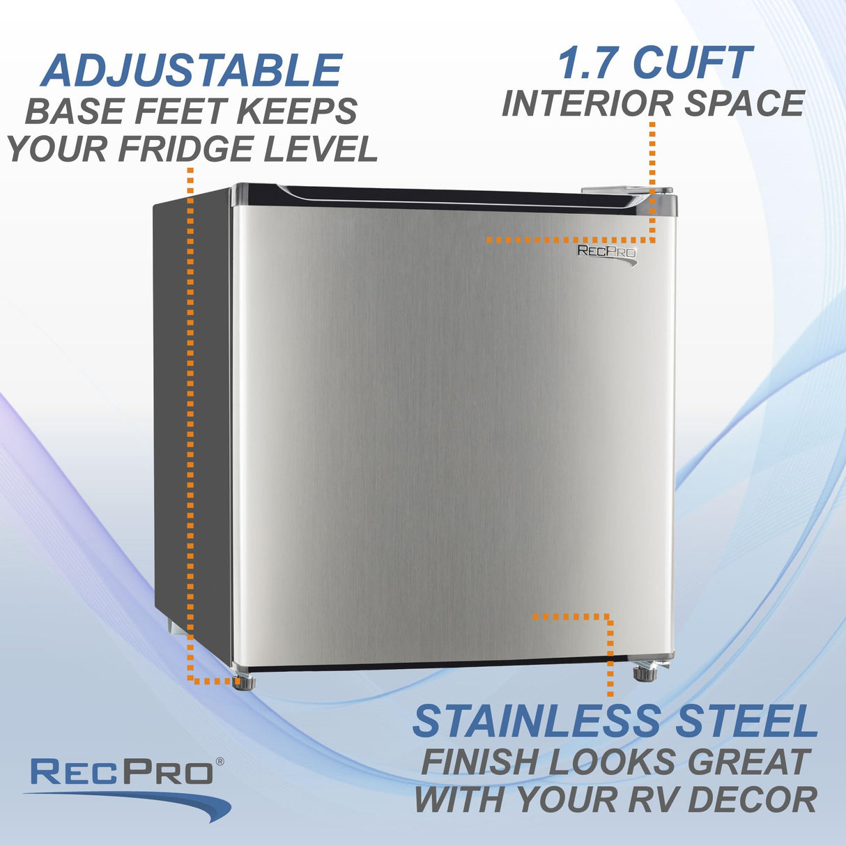 RecPro 1.7 cu. Ft refrigerator RecPro