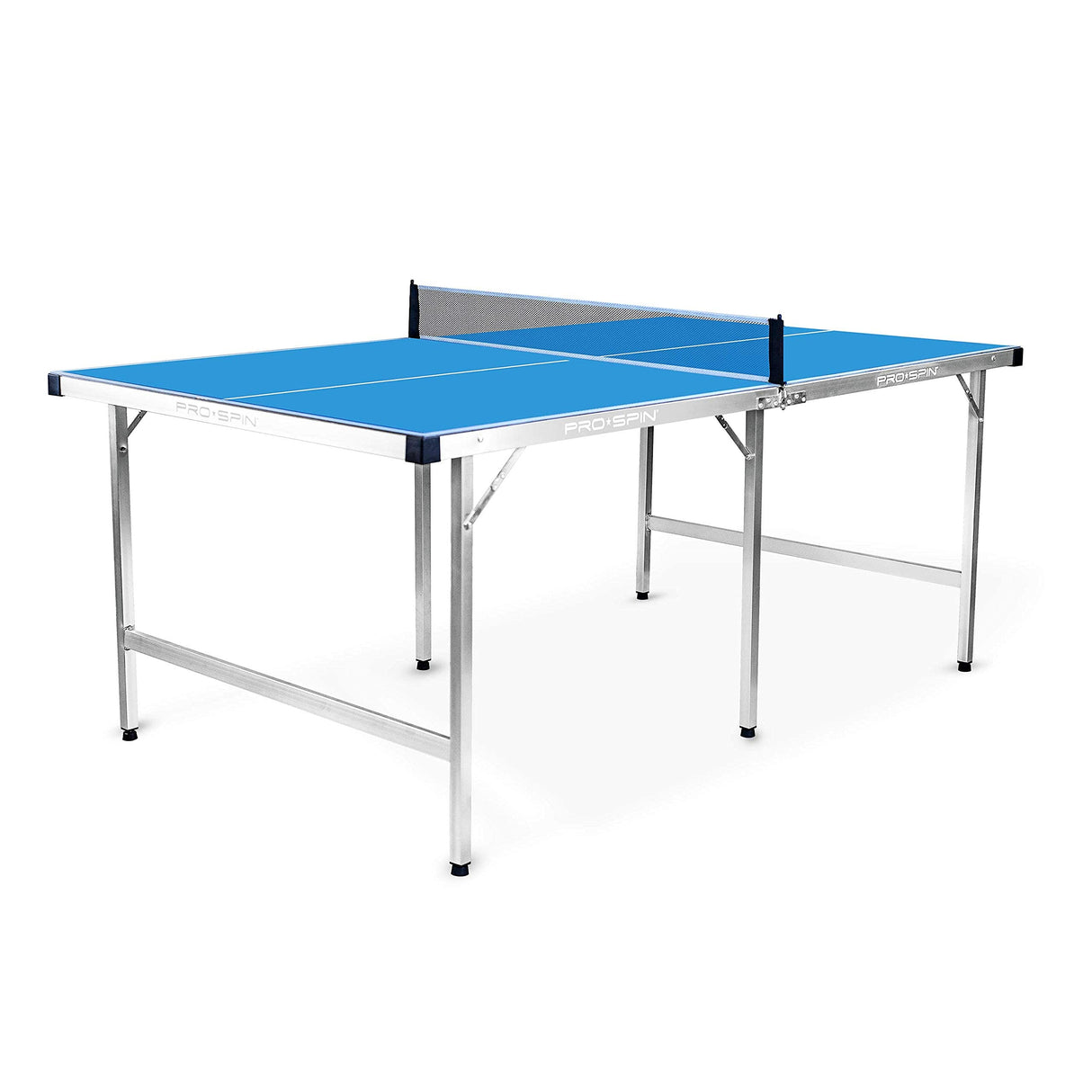 PRO SPIN Ping Pong Table - 6 x 3.5 ft Wide Mid-Size, Foldable | Complete Set with High-Performance Ping Pong Paddles & Balls | 100% Pre-Assembled | Outdoor, Weatherproof, Portable Table Tennis Table PRO SPIN