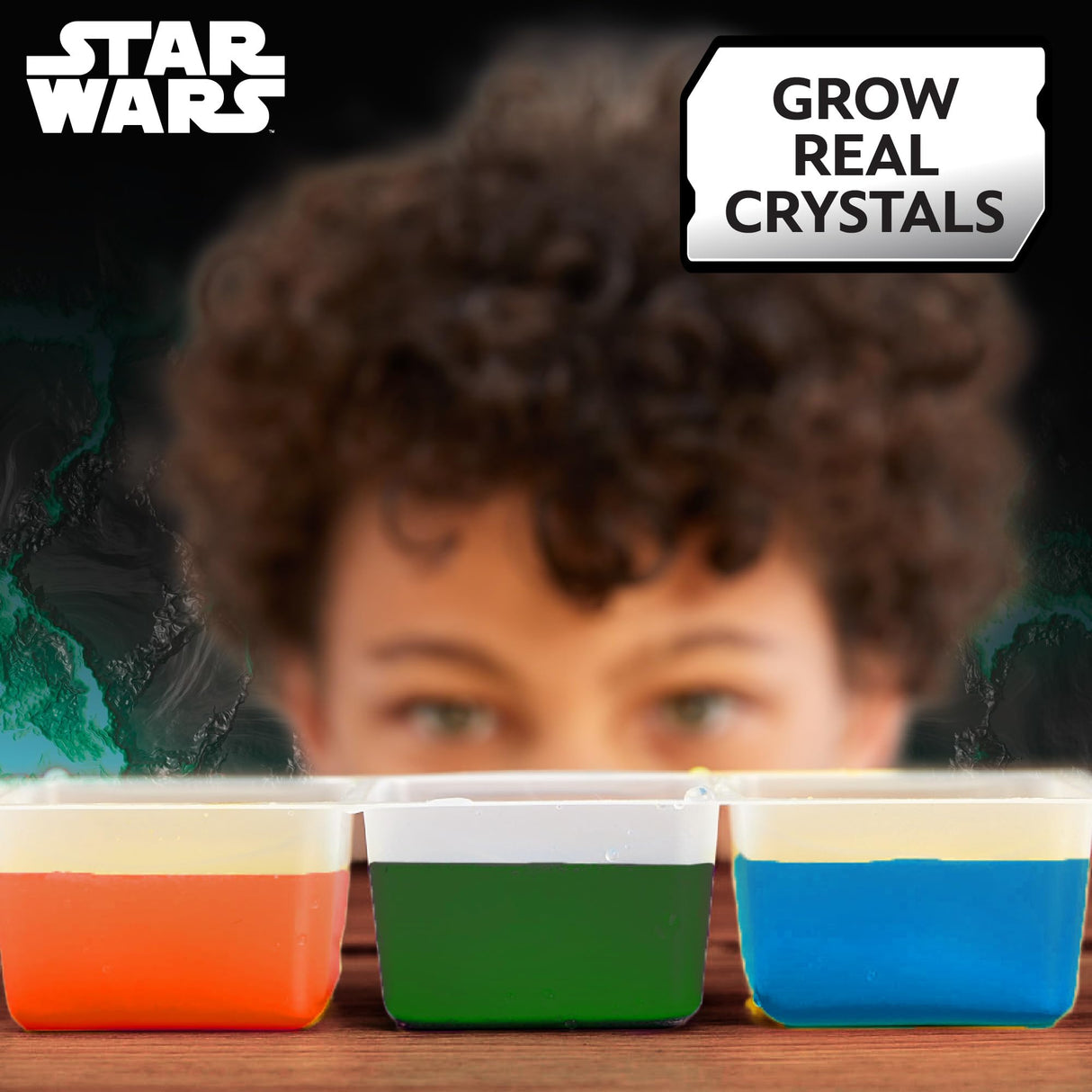 Star Wars Glowing Crystals, Crystal Growing Kit with Light Up Display Stand, Grow 3 Colorful Crystals, Star Wars Toys, Gift for 8 Year Old Boy, Star Wars Merch, Star Wars Toys for Boys Age 8-12 STAR WARS