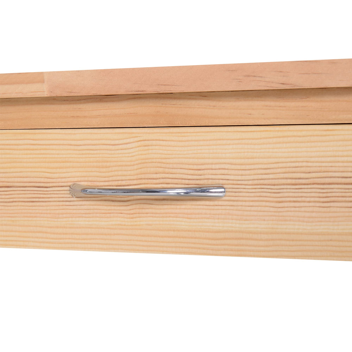 HOMCOM 42" Kitchen Trolley Cart Rolling Island, Wooden Utility Serving Cart with 2 Drawers and 3-Tier Shelf, Natural HOMCOM