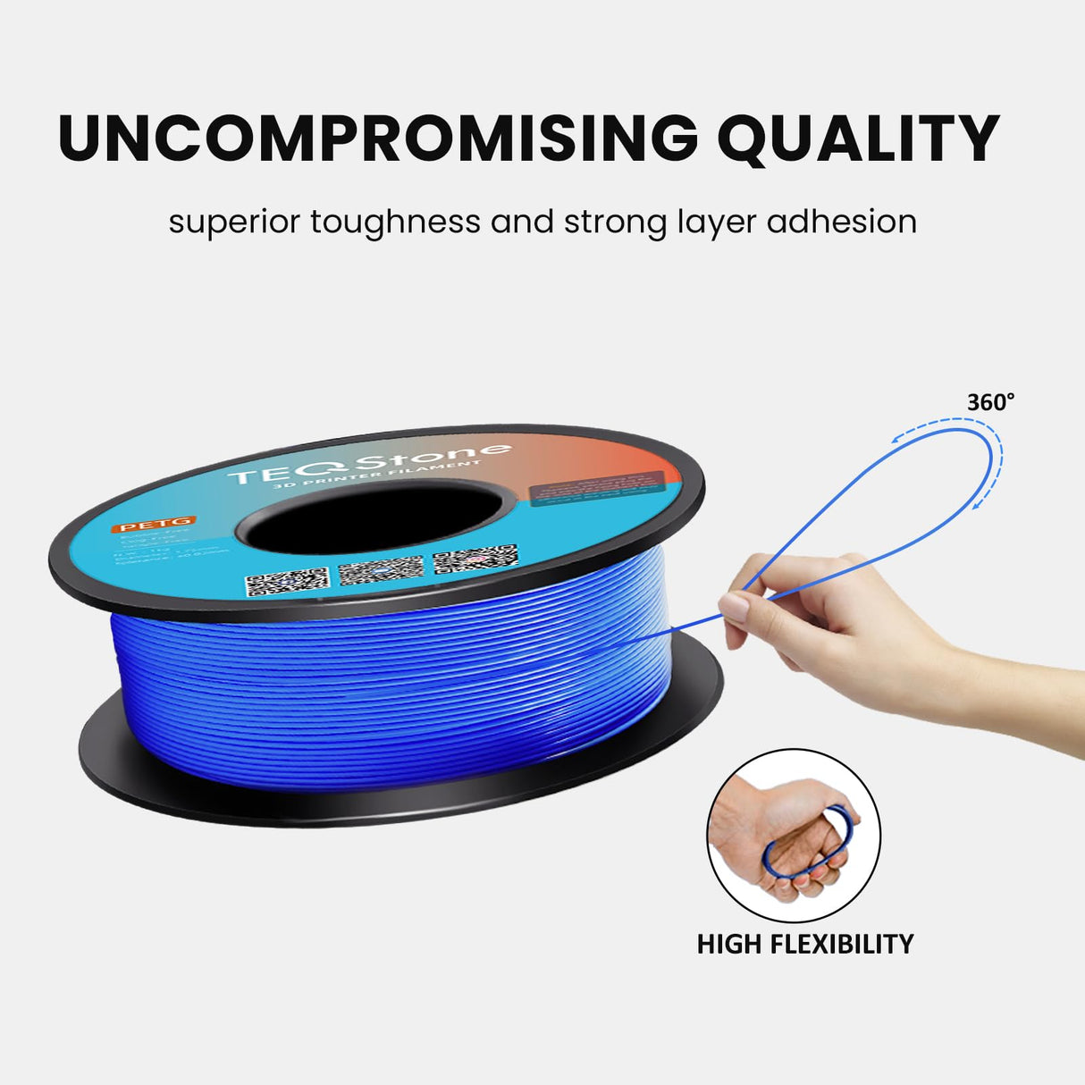 TEQStone PETG Filament 1.75mm Pink Magenta 1KG Spool, Consistent Diameter +/-0.02mm 3D Printer Filament Vacuum Packaging TEQStone