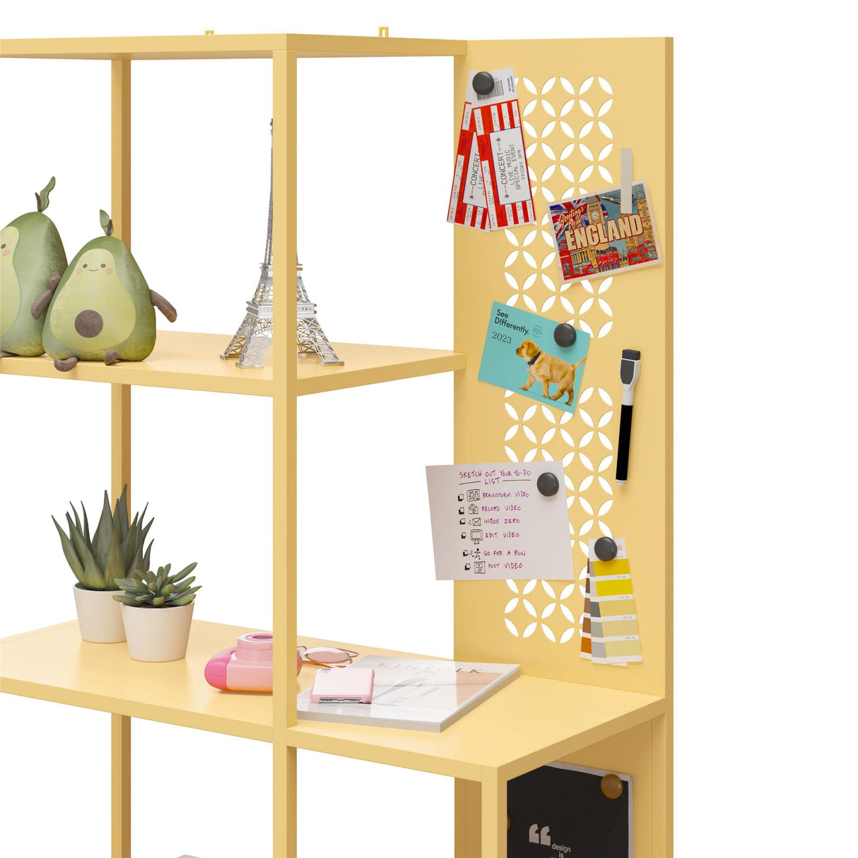 Mr. Kate Annie Metal Bookcase, Sunny Yellow Mr. Kate