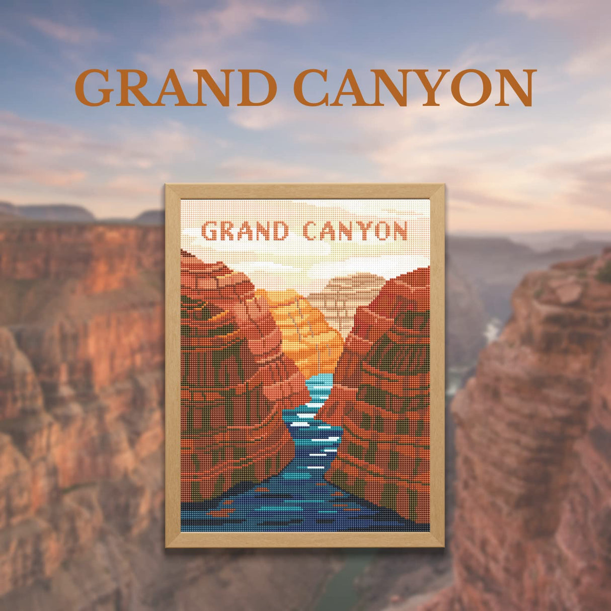 Neopalette Diamond Painting Kits for Adults, Art and Craft, Full Drill Diamond Painting Abstract, DIY 5D Diamond Art Craft, Square Diamond (National Park 1) Neopalette