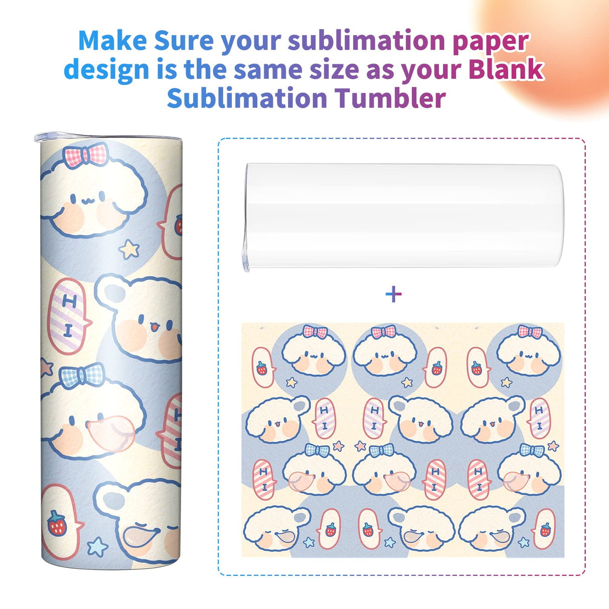 2 Pack Sublimation Blanks Tumblers Width Measurer, Easily Measure The Height and Width of Your Sublimation Tumblers, Use for Heat Press Sublimation Blanks Tumblers Skinny Straight Cup SZLTZK