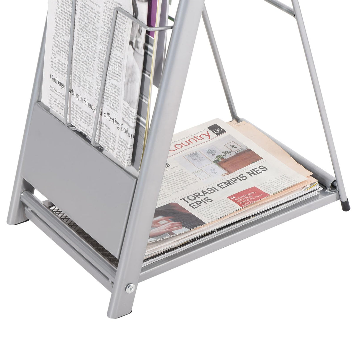 PATIKIL Detachable Magazine Display Racks Floor Standing 10 Layers Brochure Stand Catalog Literature Holder for Hotel, Exhibition, Office PATIKIL