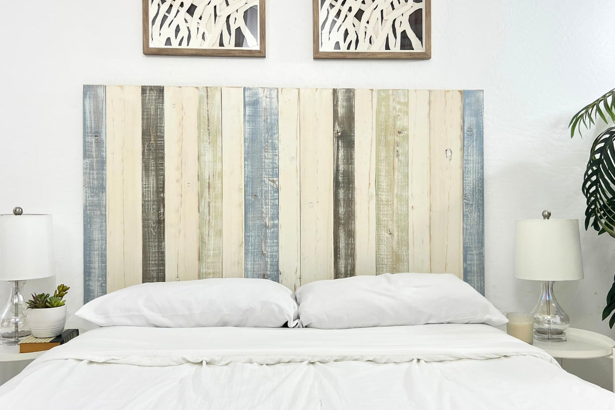 Barn Walls Solid Wood Headboard King Size Farmhouse with Smooth Natural Wood Grain, Handcrafted Wall-Mounted Panel Head Board, Adjustable Height, Modern Farmhouse Bedroom, Built to Last Barn Walls