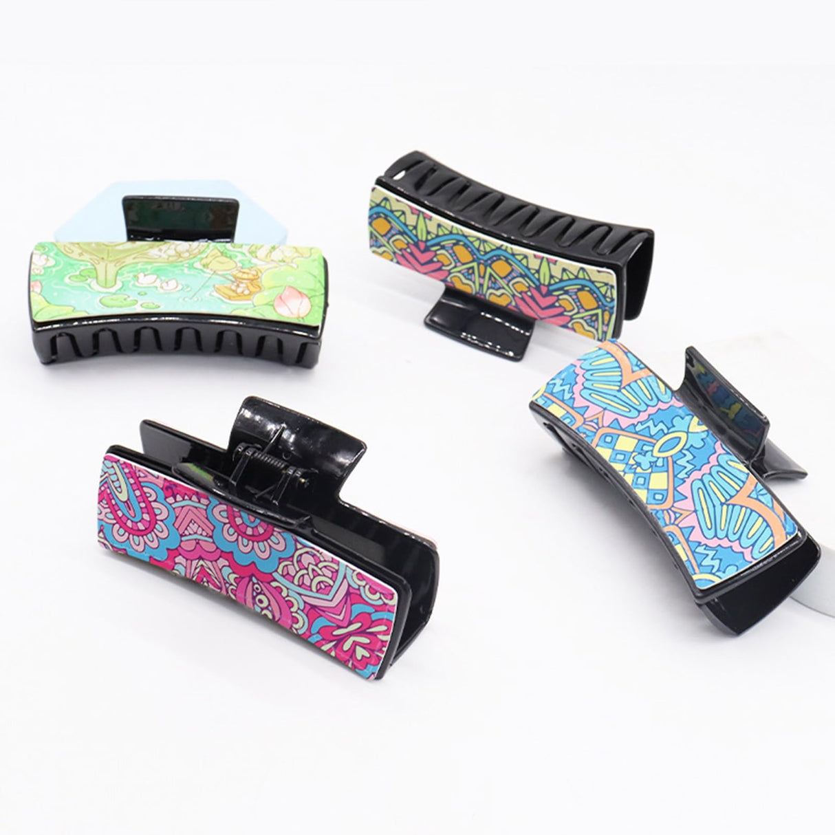 Cupoita Hair Clip, Hair Claw Clips Cover Sublimation Blanks for 4", 4.1", and 4.2" Hair Clips, Pack of 10 Cupoita