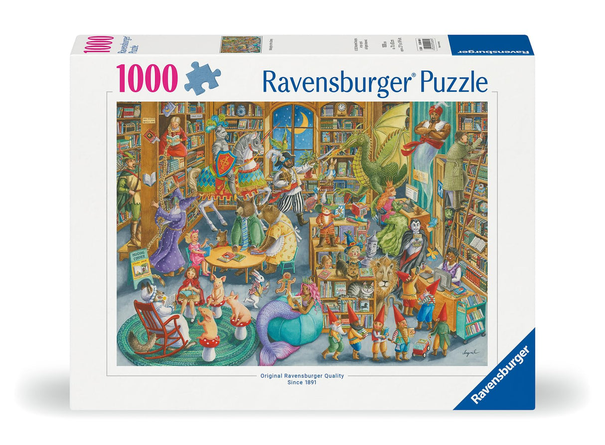 Ravensburger Midnight at The Library 1000 Piece Jigsaw Puzzle for Adults - 12000489 - Handcrafted Tooling, Made in Germany, Every Piece Fits Together Perfectly Ravensburger