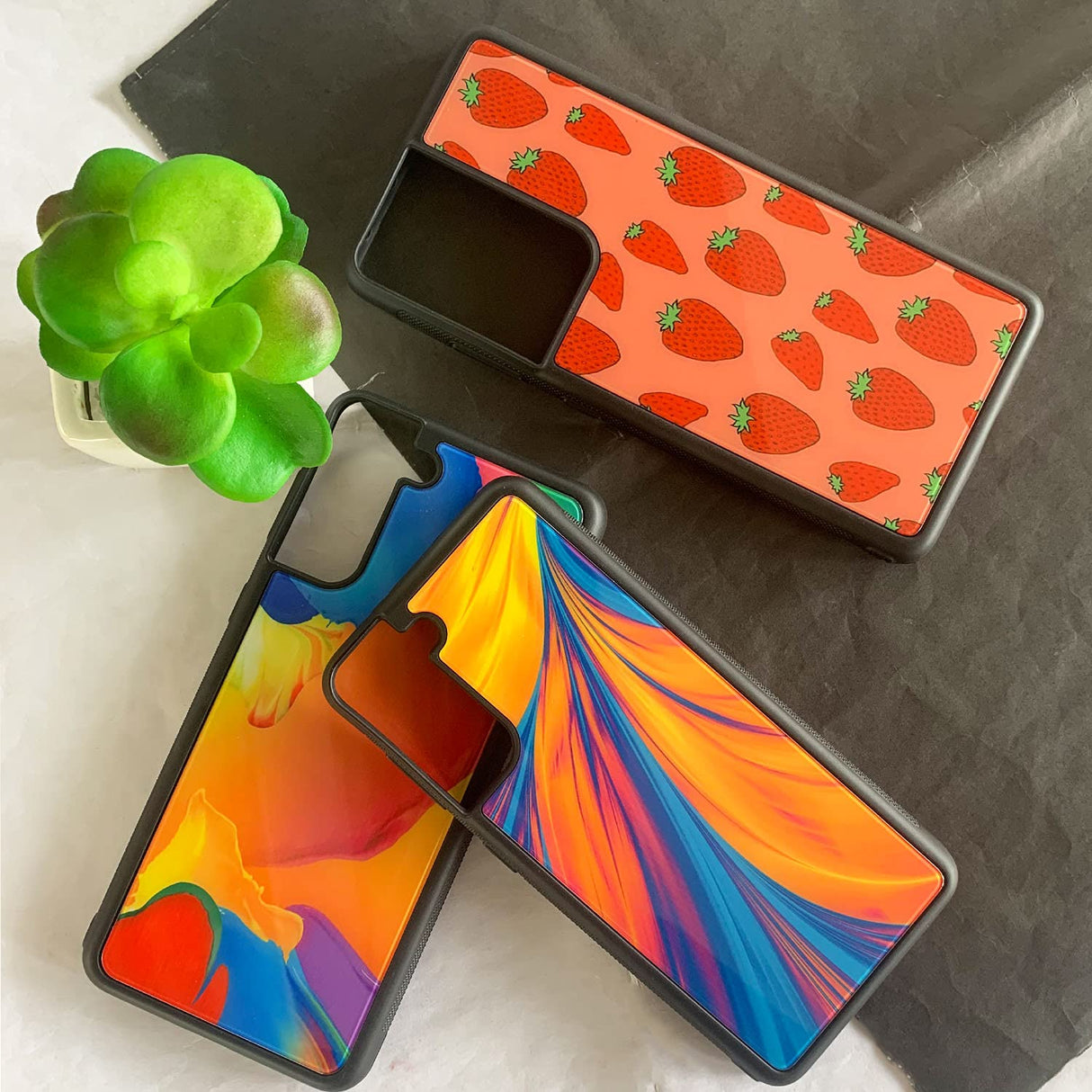 JUSTRY 5PCS Sublimation Phone Case Blanks Compatible with Samsung Galaxy S22 Ultra 5G Case,Wireless Charging Compatible Easy to Sublimate DIY Soft TPU Mobile Case with Tempered Glass Inserts JUSTRY