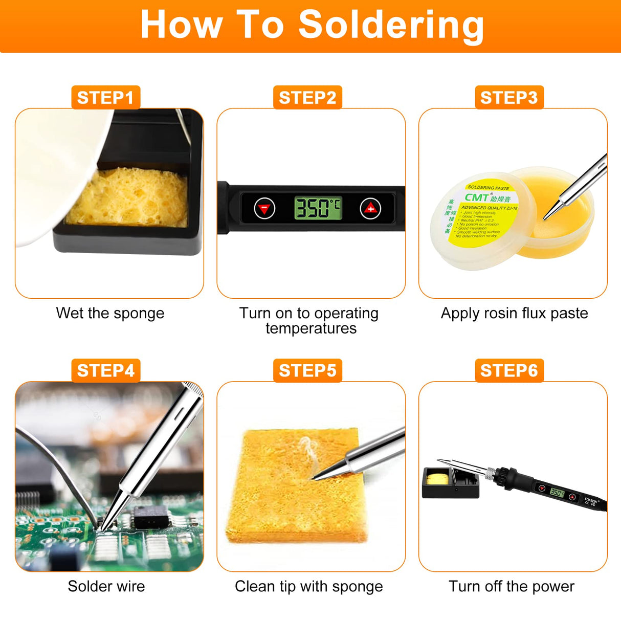 Soldering Iron Kit 80W LCD Adjustable Temperature 180-520℃ Solder Kit Electronics 13 in 1 Welding Tools with ON/OFF Switch, Solder Wire, Flux, 5 Soldering Tips, Desoldering Pump, Stand, Tweezers LJPXHHU