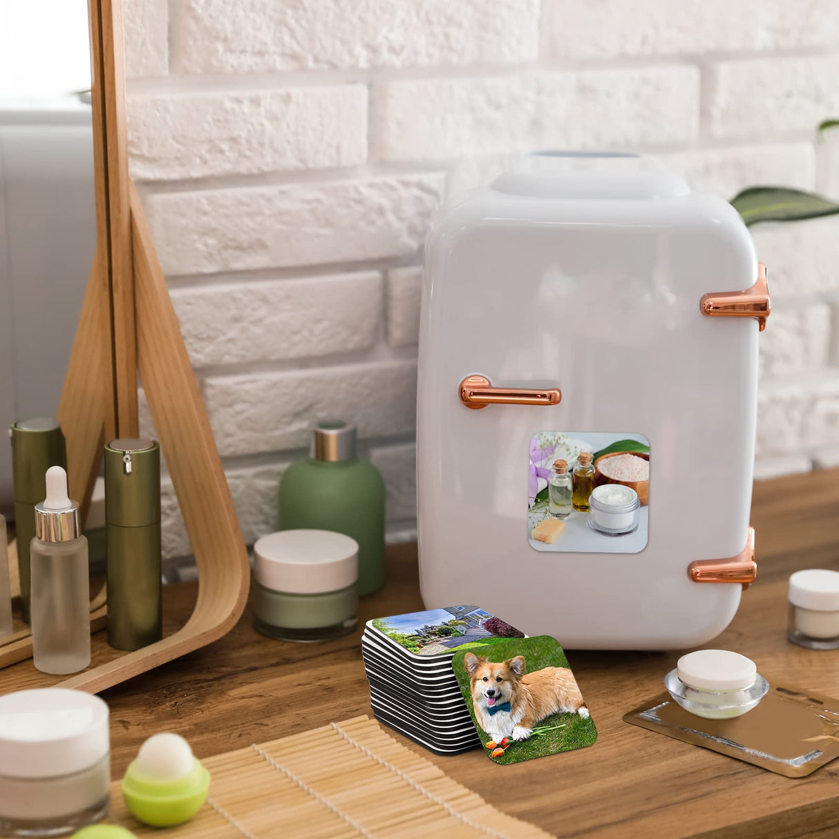 16 Pcs 3 x 3 Inch Sublimation Blank Refrigerator Magnets Sublimation Square Fridge Magnets Sublimation Magnet Blanks MDF Sublimation Blanks DIY Decorative Magnets for Car Home Office Kitchen Wall Flutesan