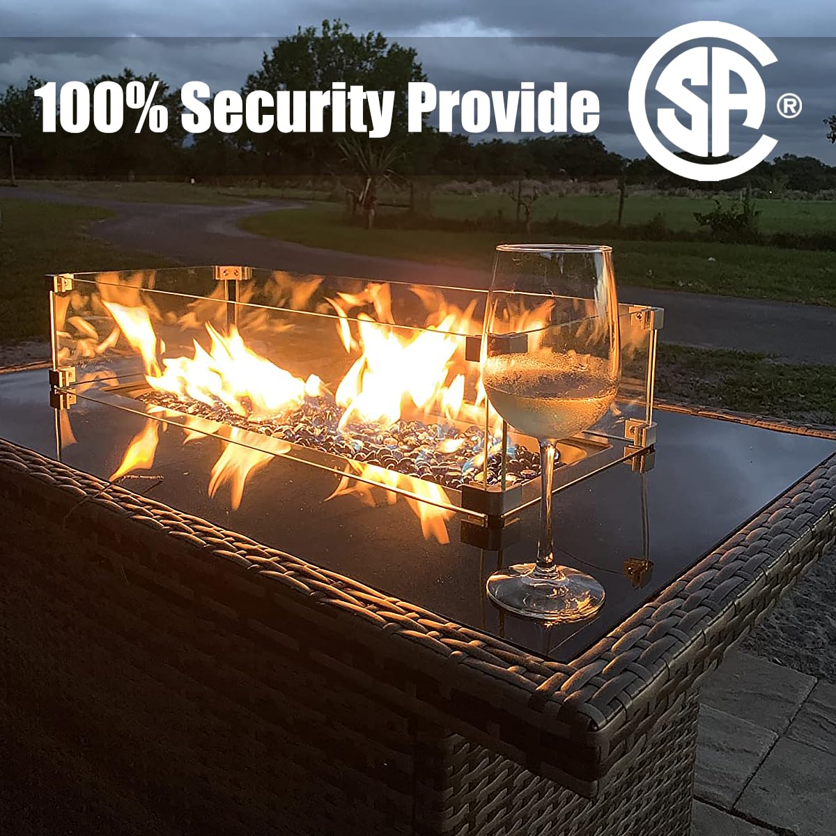 LayinSun 10 Pieces Patio Furniture Set with Fire Pit Table, Black Rattan Modular Sectional Outdoor Conversation Sofa Set, Swivel Rocking Chairs Set LayinSun