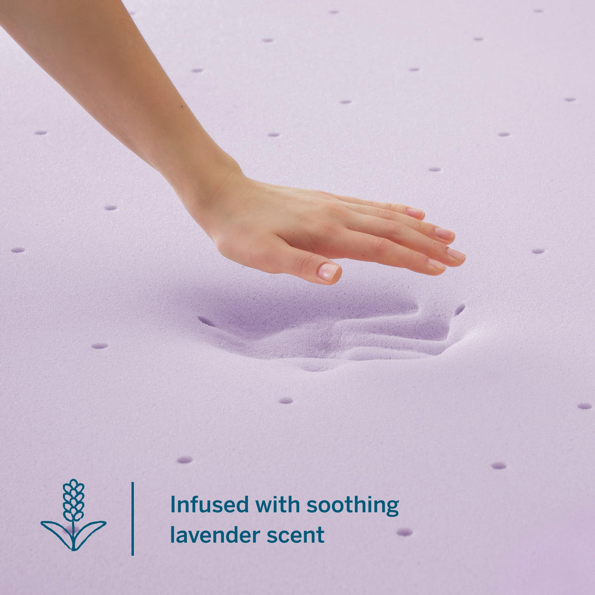 Lucid 3 Inch Lavender Infused Memory Foam Mattress Topper - Ventilated Design – Pressure Relieving Bed Topper - Mattress Pad – CertiPur Certified - Full Size LUCID