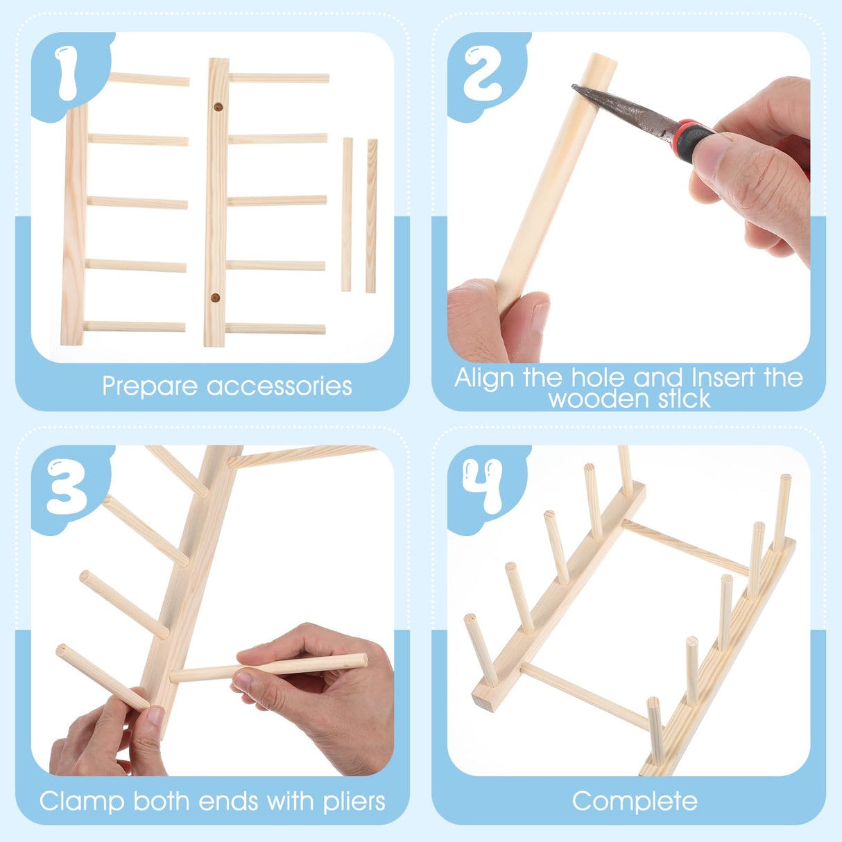 Wooden Puzzle Display Stand, Jigsaw Puzzle Holder Rack Wood Display Stand Craft Collection Storage Organizer Shelf for Adults Craft Collection Lovers Larrel