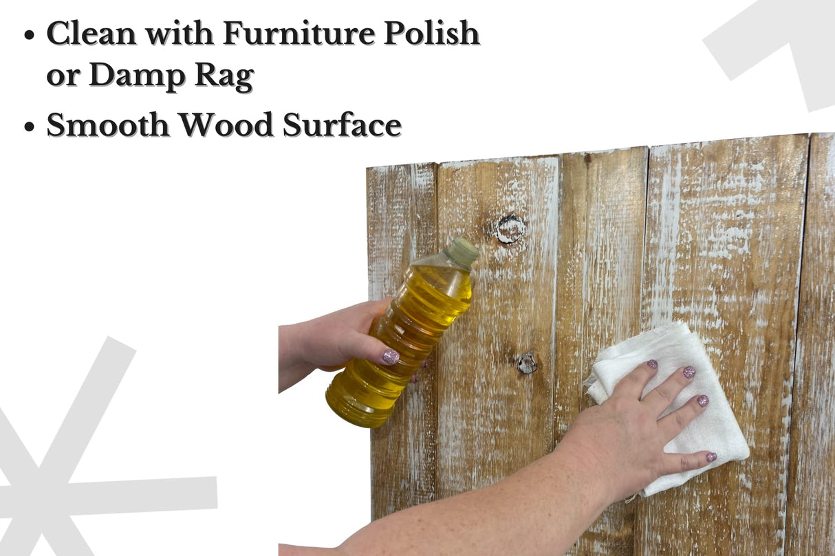 Barn Walls Boho Whitewash Headboard, Bohemian Design, Solid Wood Headboard, Floating Panels, Wall Mount, Adjustable Height, Easy Assembly, King Size Barn Walls