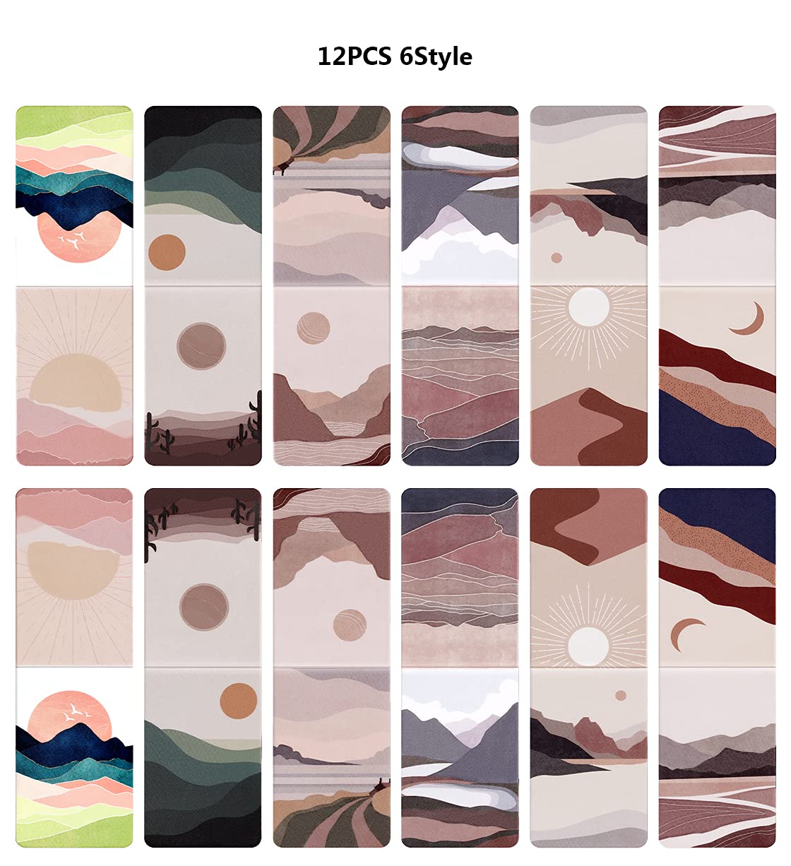 UpUDo 12 Pack Magnetic Bookmark, Book Marker Clip for Teachers, Students, Book Lovers, Printing on 2 Side UpUDo