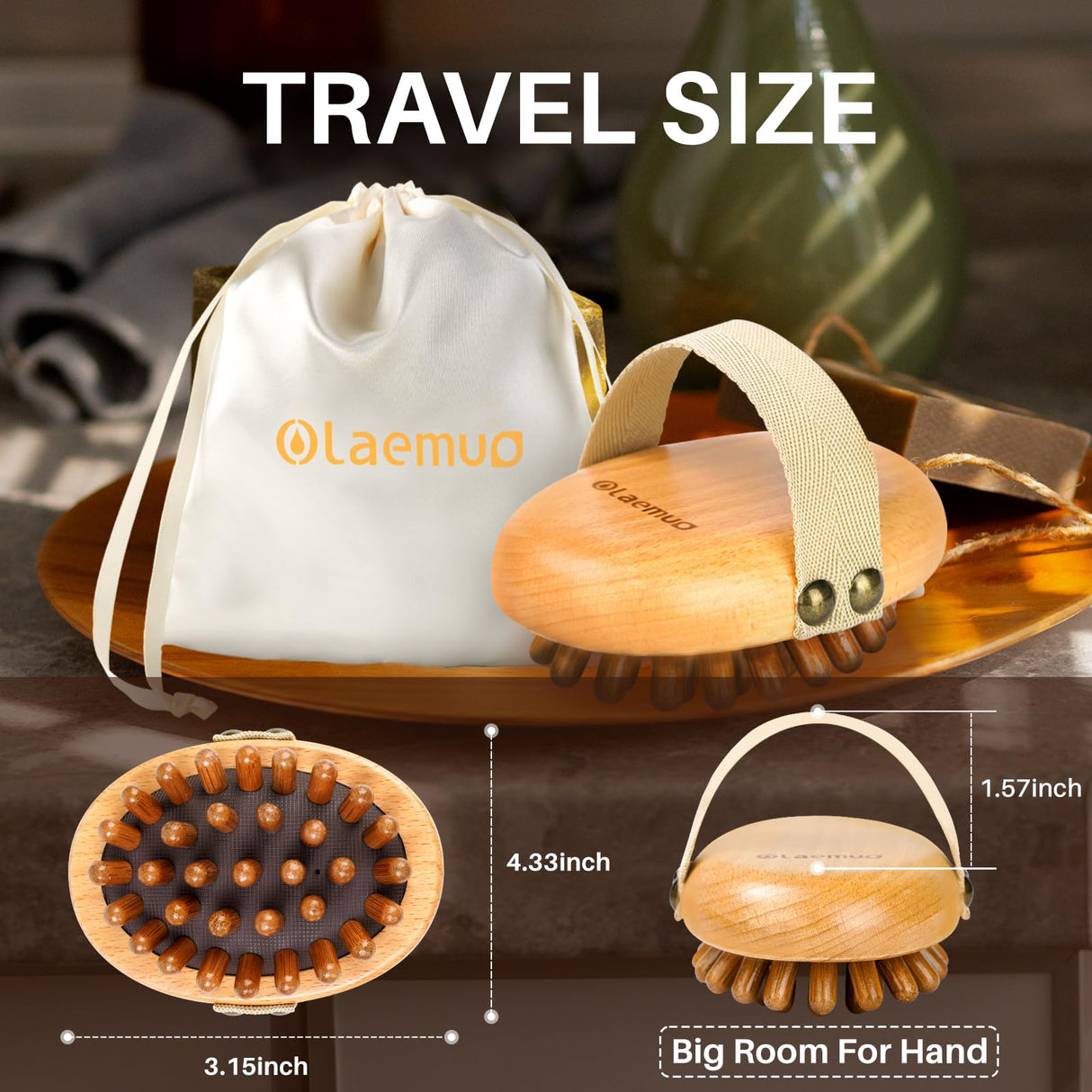 Olaemuo Wood Therapy Massage Tools for Belly Fat, Wooden Massage Body Brush for Cellulite Remover, Cellulite Lymphatic Drainage Massager for Body Shaping, Maderoterapia Kit for Muscle Pain Relief Olaemuo