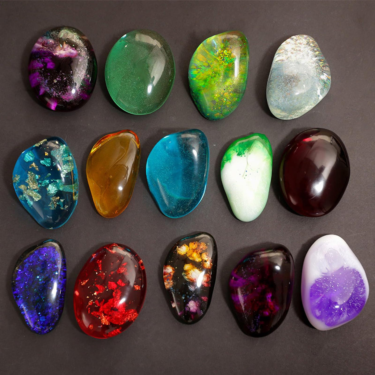 Voaesdk 6 Pcs Pebbles Resin Molds, 3D Pebbles Stone Silicone Molds for Resin, 3 Sizes Irregular Stone Epoxy Molds for DIY Resin Crafts Candle Soap Plaster Concrete Art Paint Rocks Voaesdk