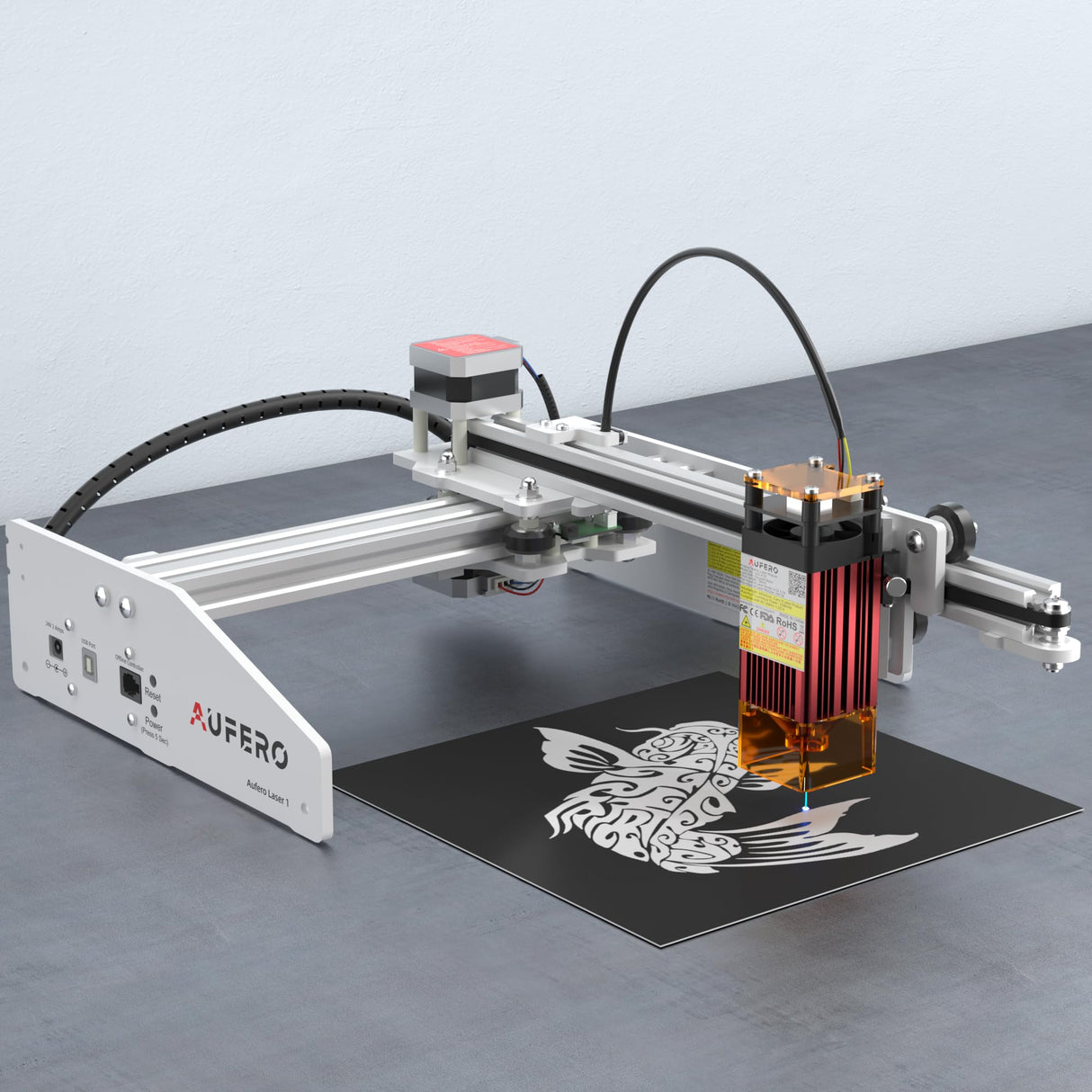 Aufero Laser 1 Laser Engraver, 1.6w Diode Laser Engraver, Laser Engraving Machine for Wood/Leather, 7.1x7.1 inch Engraving Area, Beginner-friendly Laser Engraving Machine Aufero