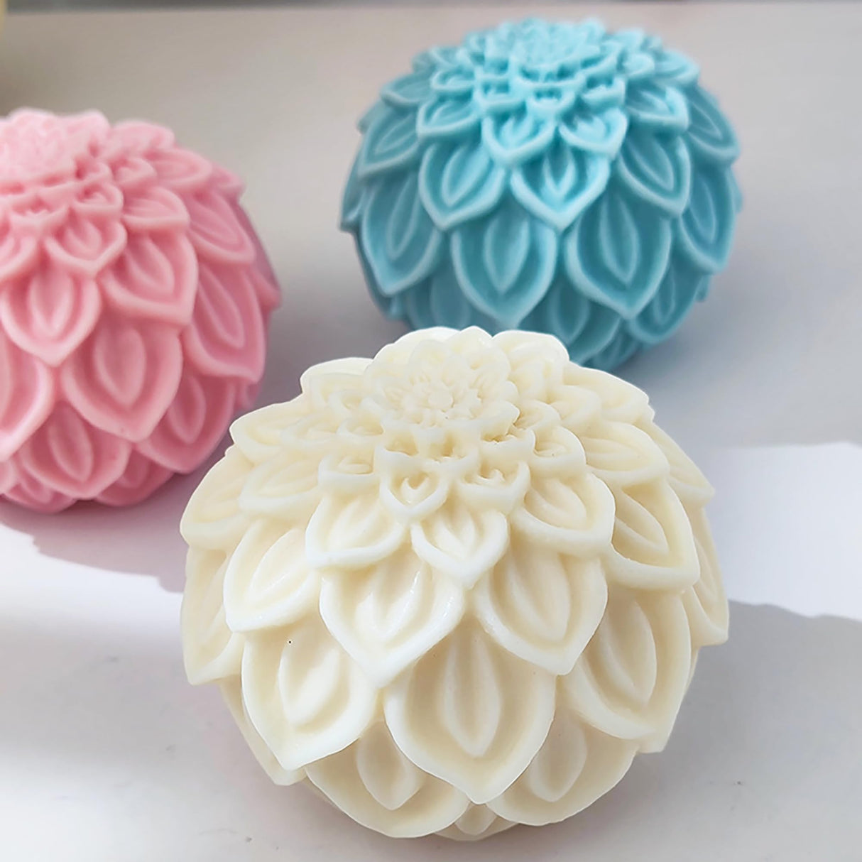 Lotus Ball Candle Mold Lotus Flower Mold Peony Mold Ball Mold Flower Resin Casting Mold Resin Making Molds Silicone Mold for Candle Home Decorate Mold Candle Making Mold 3D Animal Mold Clay Mold ESEENS