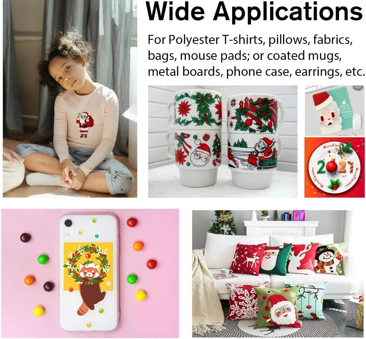 A4 Sublimation Printer for Clothes, T-Shirt Transfer Printing Machine, Direct to Film Printer. 4 Sublimation Ink Set: C/M/Y/B, Printing Paper,Tape Heat. Printers Conversion GENERIC