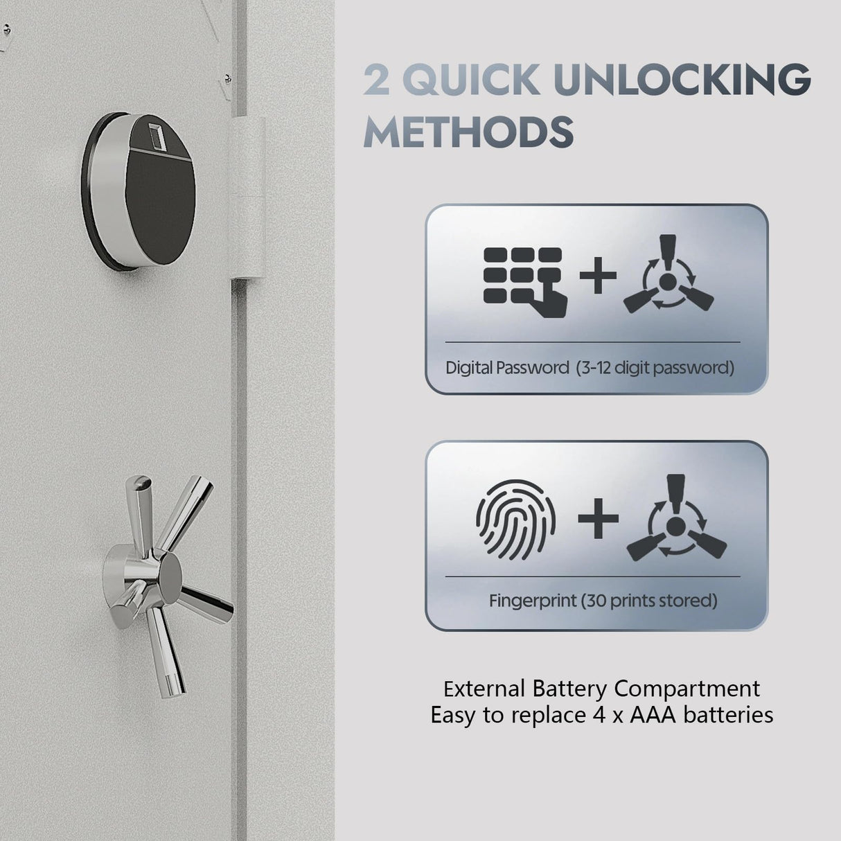 KAER Fireproof 20 Gun Safe 1400°F / 45 Minutes Biometric Gun Safe for Rifles and Pistols Rifle Safe Gun Cabinet Quick Access Gun Safes with Adjustable Shelf and Gun Rack (White) KAER