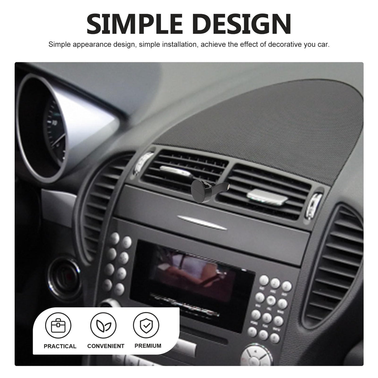 100pcs Air Outlet Clip Vent Clips, Automatic Air Freshener Car Air Conditioner Clips for Home Air Vent Clips Sublimation Air Fresheners Blanks (Black) MHFOOU