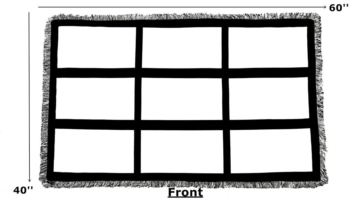 2 Pack 40"X60" Blank Sublimation Throw Blankets for Heat Press, Baby Sublimation Polyester Blanket, 9 Panels Blank Blankets, Custom Photos DIY Sublimation Blankets Zeloyaut