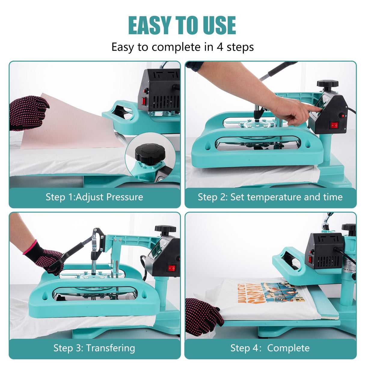 SmarketBuy Heat Press 15x15 Inch, 8 in 1 Heat Press Machine with 30 OZ Tumbler Attachment, Professional Sublimation Machine for T-Shirts, Hats, Tumblers Glass Cans Mugs and Plates SmarketBuy