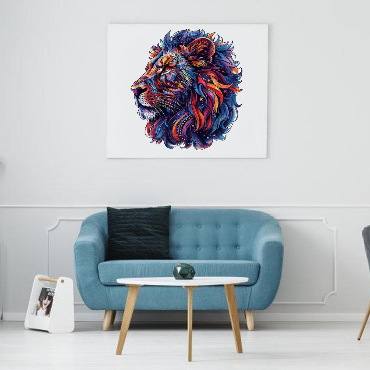 Qiuenisray Wooden Puzzles for Adults,Lion Wooden Jigsaw Puzzles 200pcs,11.4X10.6in,Medium,Unique Shape Animal Adult Puzzles,Irregular Wood Puzzles Creative Gift for Adults and Kids Family Game Qiuenisray