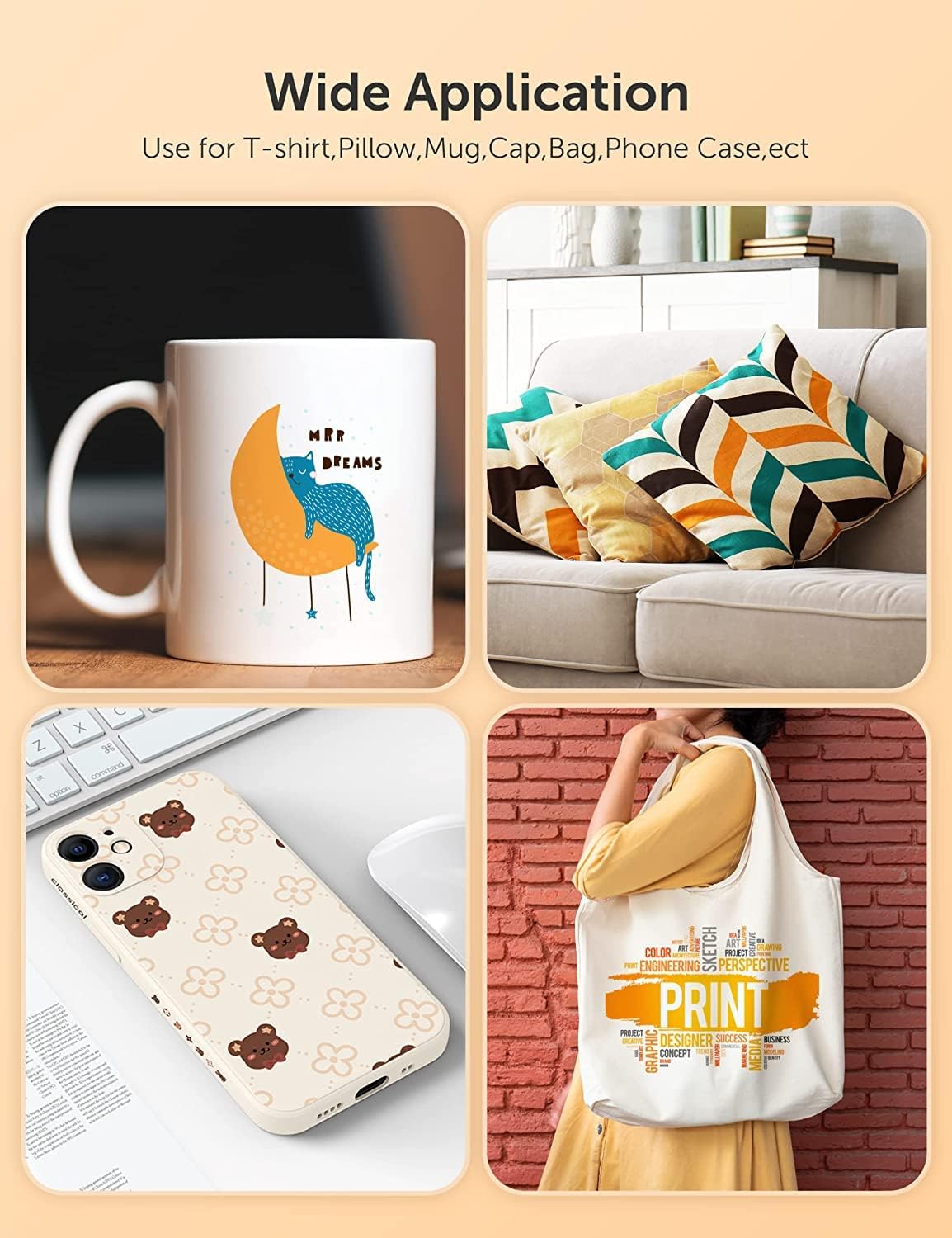 Hiipoo 500ML Sublimation Ink Refill for ET2400 ET-2720 ET-2760 ET-2800 ET-2803 ET-2850 ET-4800 ET-15000 ET-3760 Inkjet Printer Heat Press Transfer on Mugs T-Shirts Pillows (Upgrade Version) Hiipoo