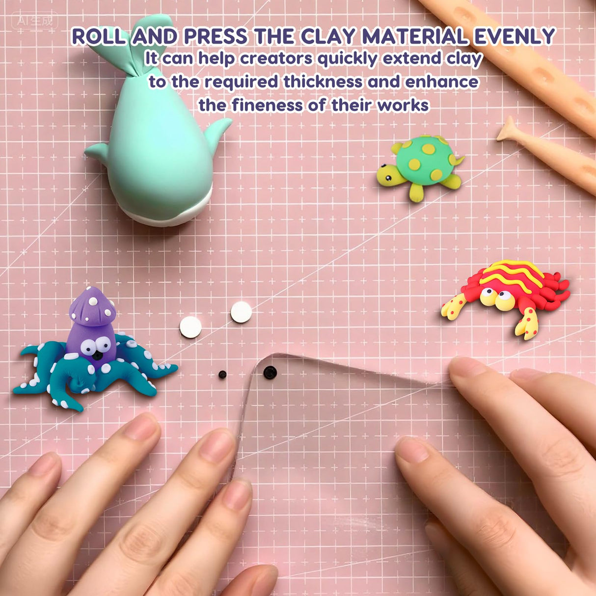 Air Dry Clay for Kids,Modeling Clay Kit,14 Species of Marine Life DIY Molding Clay Art Crafts Set,Ultra Light & Soft,Safe Non-Toxic,Toys Gifts for Age 4 5 6 7 8+ Years Old Boys Girls Kids QANIY