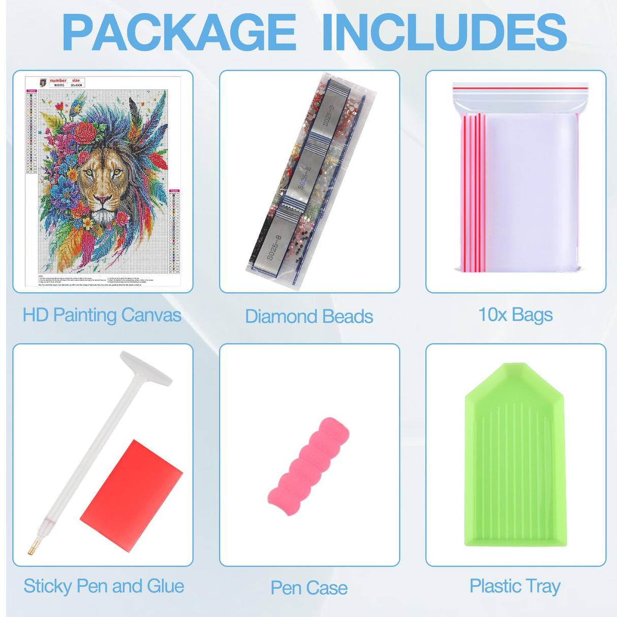 DOMROM Lion Diamond Painting Kits for Adults, Lion Flowers Full Drill Diamond Dots Paintings for Beginners, Round 5D Paint with Diamonds Pictures Gem Art Painting Kits DIY Craft Kits 12x16 inch DOMROM