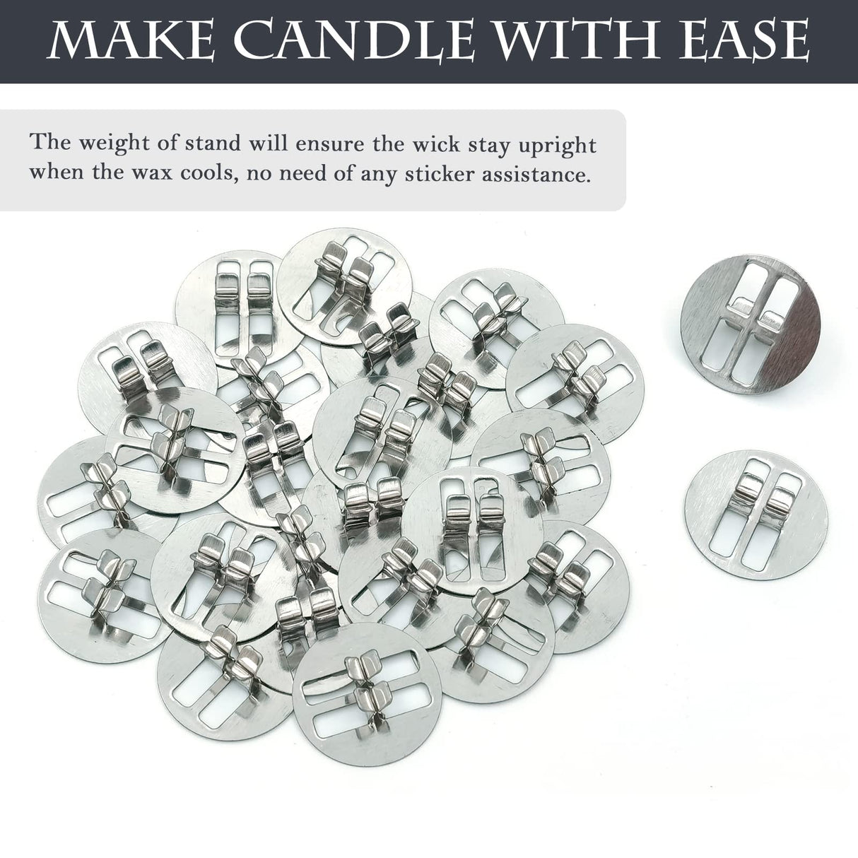 25 Set Wood Candle Wicks Cross Shape 4x0.4inch / 100x10mm, Cross Wooden Wicks w/Iron Stands for Soy Candle Making, Natural Wood Wick Core Handmade Candles Supplies SWIGRANCE