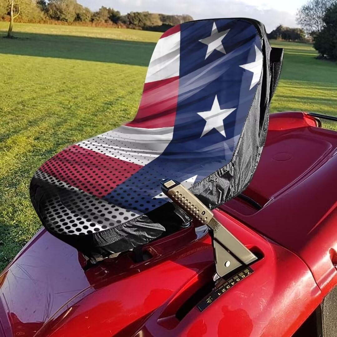 FUIALDOLG American Flag Universal Tractor Seat Cover Forklift Seat Cover Cushion Pad Universal Fit for Skid Loader Backhoe FUIALDOLG