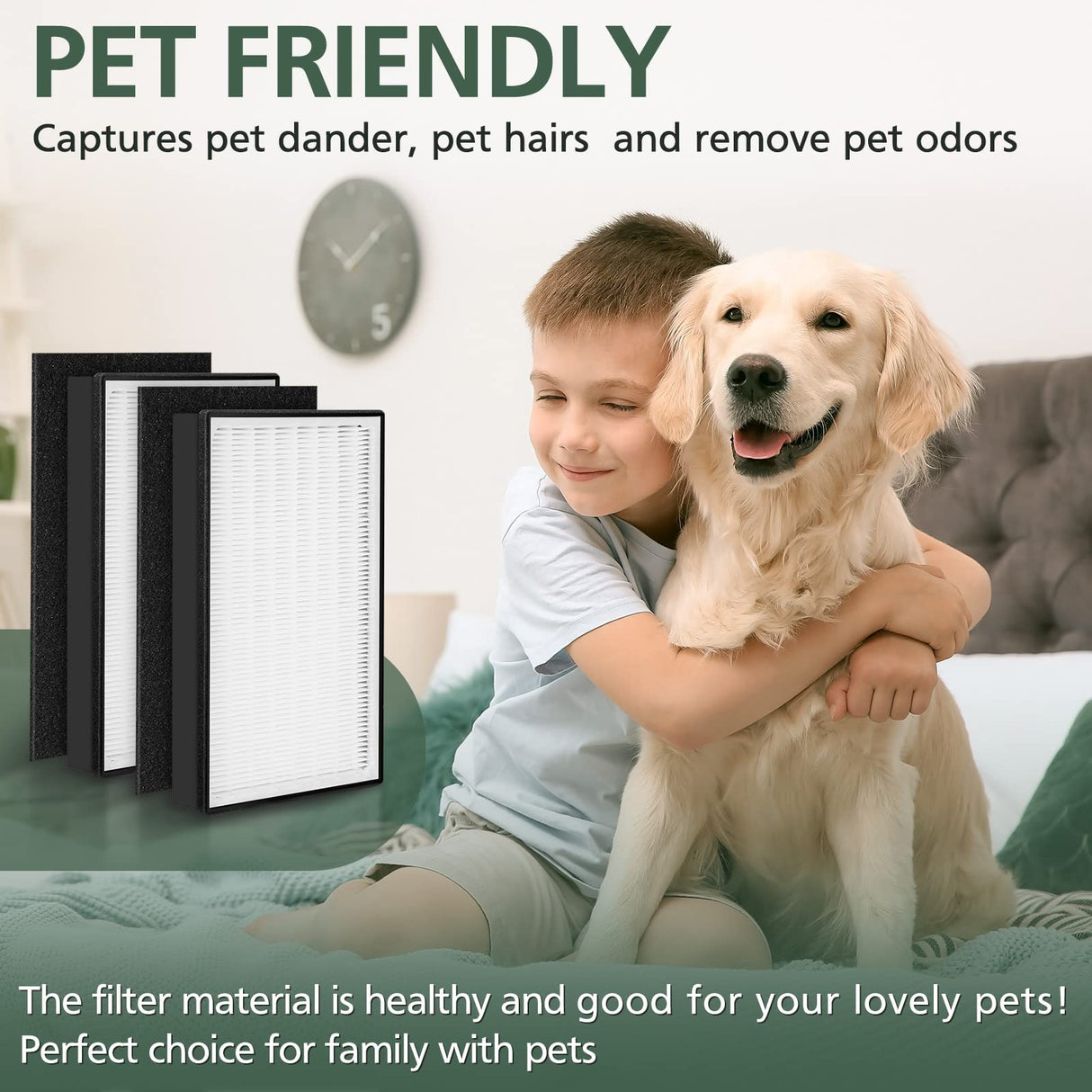 2 Pack A2 H13 HEPA Replacement Filter Compatible with 3M Filtrete Room Air Purifier Models FAP-C02-A2, FAP-C03-A2, FAP-T03-A2, Part # 1150101 isinlive