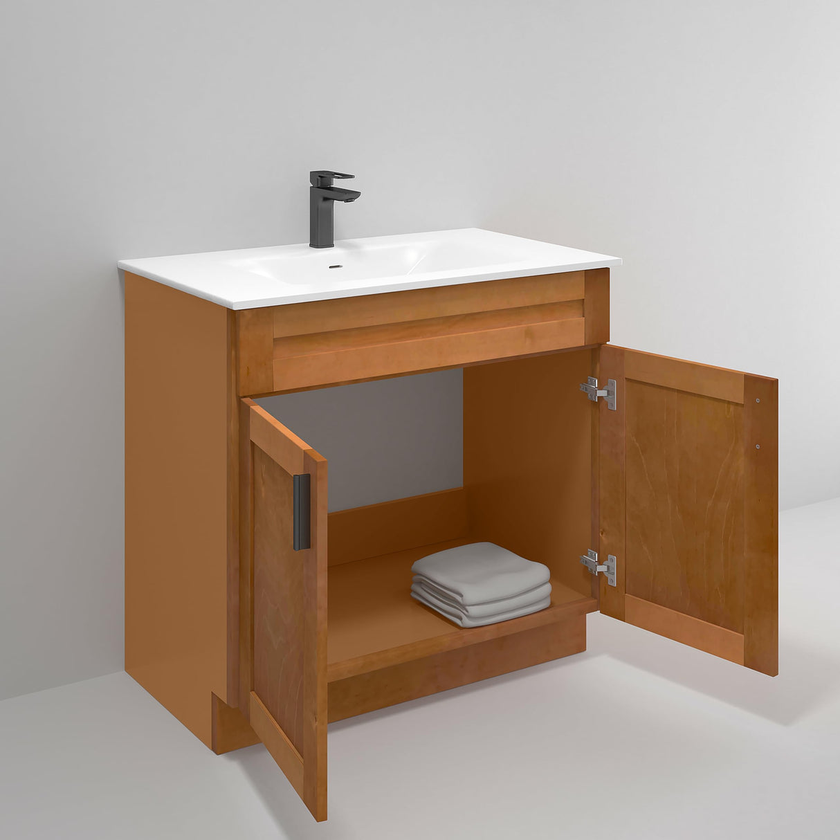 Bathroom Vanity Sink Base Ready-to-Assemble Bathroom Cabinet 24"/30'/36" Width (Vanity Base in Maple Shaker, 36 inch) Vanity Atelier