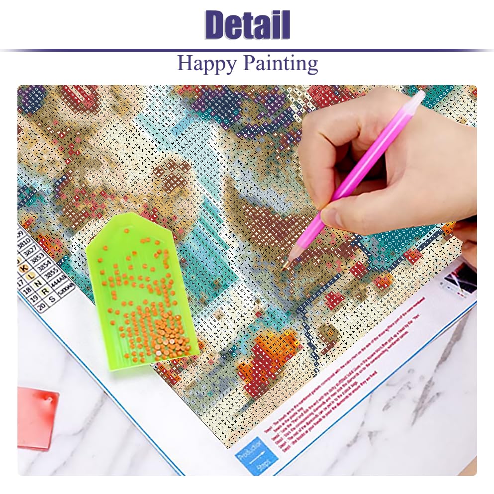 Canrichshop Little Puppies Diamond Art Painting Kits for Adults,Diamond Painting Kits for Beginners,Cute Animals 5D Round Full Drill Gem Art for Home Wall Decor 12X16 inch Canrichshop