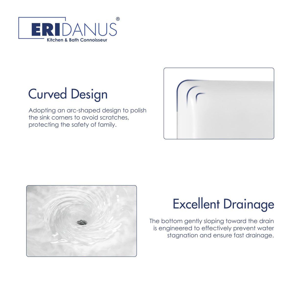 Eridanus Bathroom Sink Rectangle 43" x 16", Two Hole Vitreous Ceramic Vessel Sink, Countertop & Wall Mount, Modern Porcelain Vanity Floating Sink Art Basin Trough with Overflow, Glossy White Eridanus