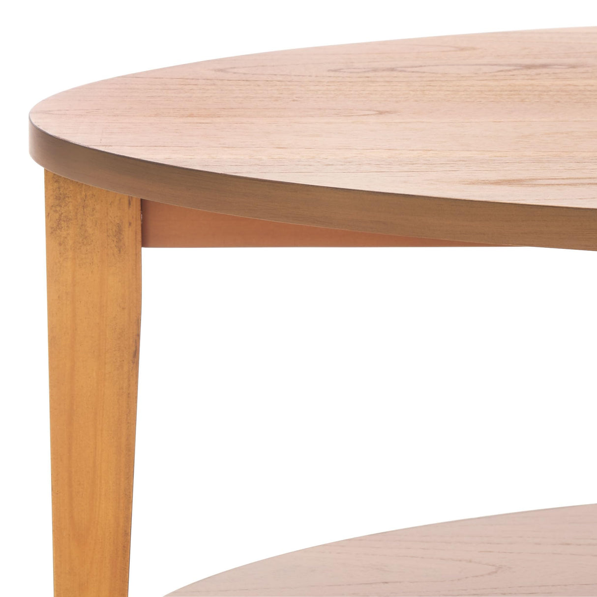 SAFAVIEH Couture Collection Leonardi Natural Brown Oval Coffee Table