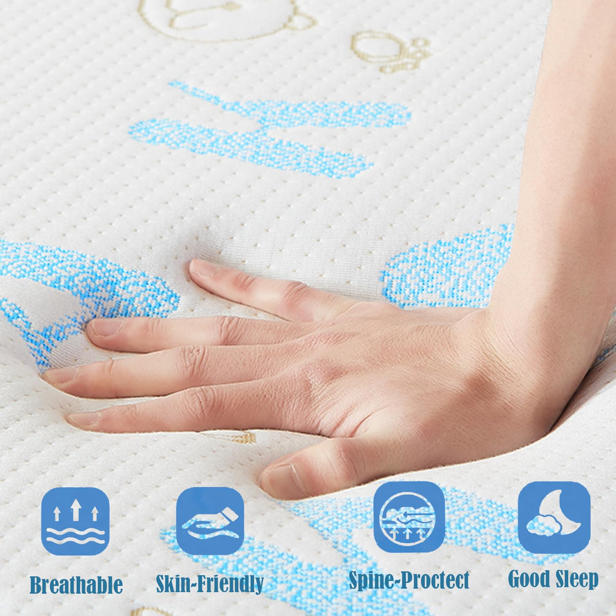 OUUI 6 Inch Twin Mattress for Kids, Removable Washable Cover Cooling Memory Foam Medium Feel, Bed-in-a-Box, CertiPUR-US Certified OUUI