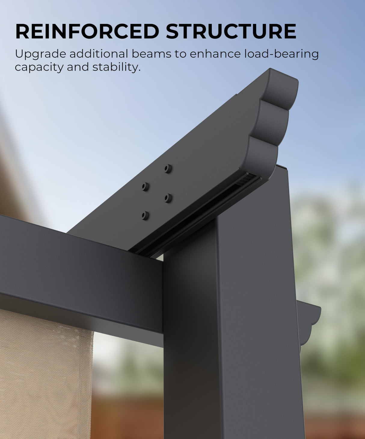 GAOMON 10x10 Ft Outdoor Aluminum Pergola with Upgraded Retractable Canopy, Outdoor Shelter Suitable for Gardens, Backyard, Lawn, Deck - Khaki. GAOMON