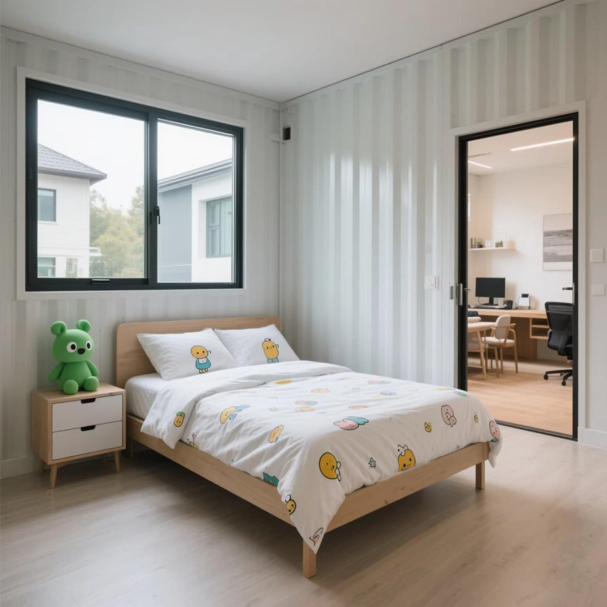 Folding Prefab Tiny Home for Sale Container House, Features 2 Bedroom, 1 Kitchen and Bathroom, Expandable Portable Modular Tiny House to Live in for Adults, Prefabricated Mobile Homes for Sale Generic