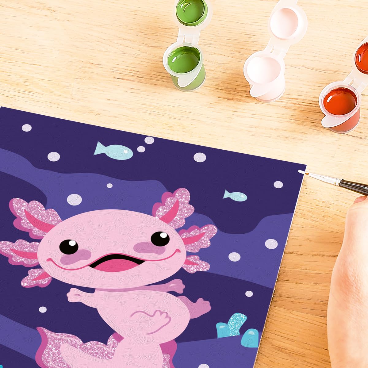 Ravensburger - Axolotl CreArt Paint by Numbers Kit | Fun & Easy DIY Art for Kids Age 7+ | Creative Gift Idea for Birthdays & Holidays Ravensburger